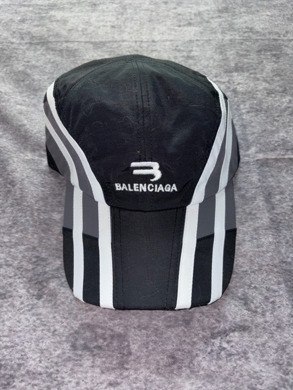 Balenciaga Black and White Racer Cap